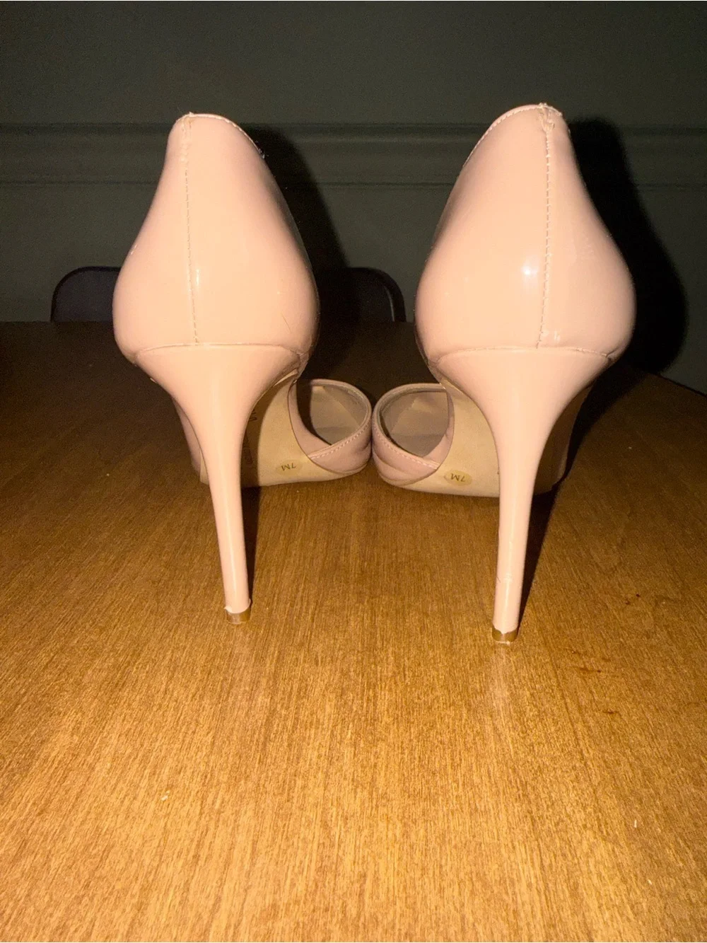 INC International Concepts Nude Patent Pointed D'Orsay Pumps